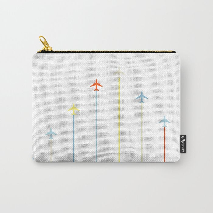 Retro Airplanes Carry All Pouch Gallery Image 1