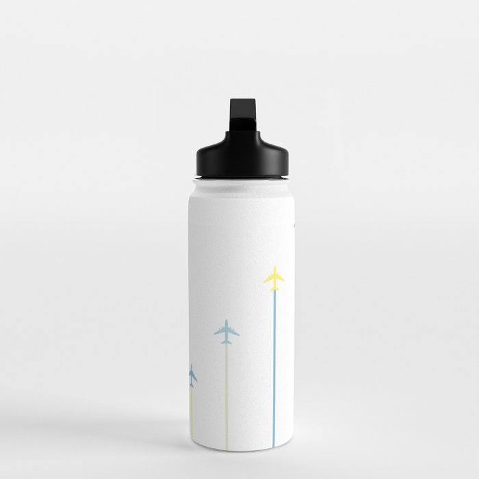 Retro Airplanes Water Bottle Gallery Image 3