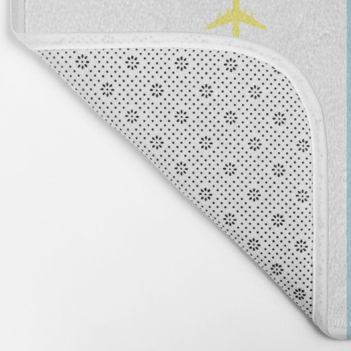 Retro Airplanes Bath Mat Gallery Image 2