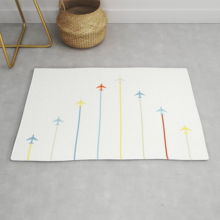Retro Airplanes Rug Gallery Image 1