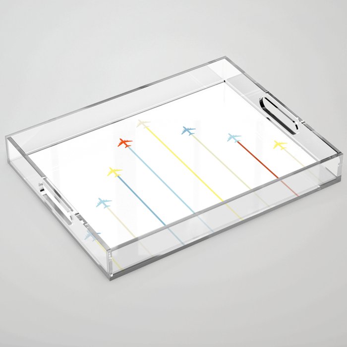 Retro Airplanes Acrylic Tray Gallery Image 1
