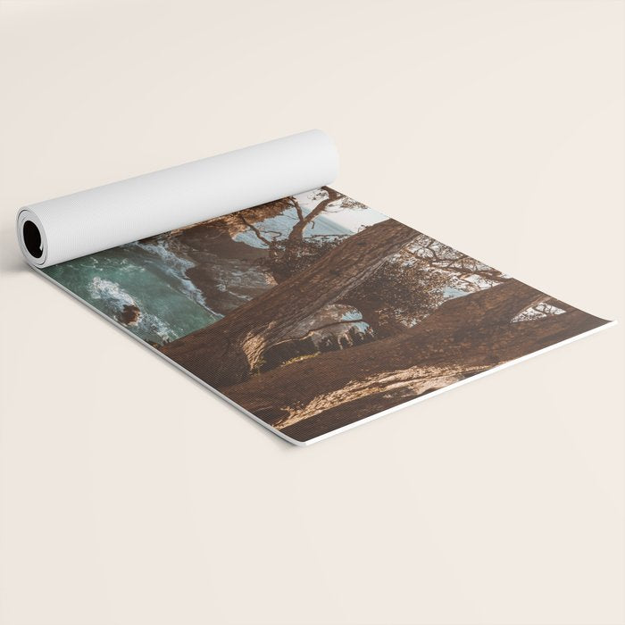 Big Sur Sunset at McWay Falls Yoga Mat Gallery Image 2