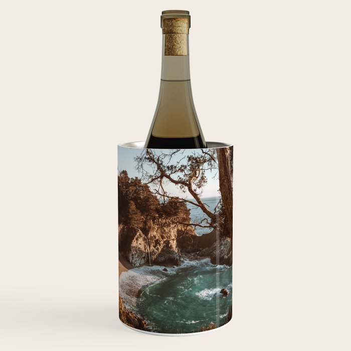 Big Sur Sunset at McWay Falls Wine Chiller Gallery Image 1