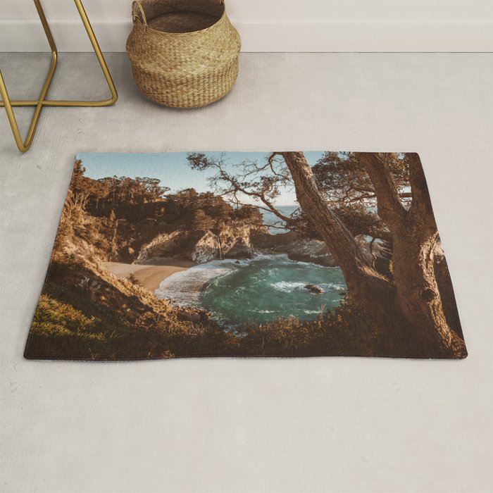 Big Sur Sunset at McWay Falls Rug Gallery Image 1