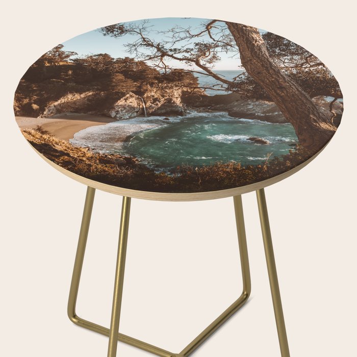 Big Sur Sunset at McWay Falls Side Table Gallery Image 2