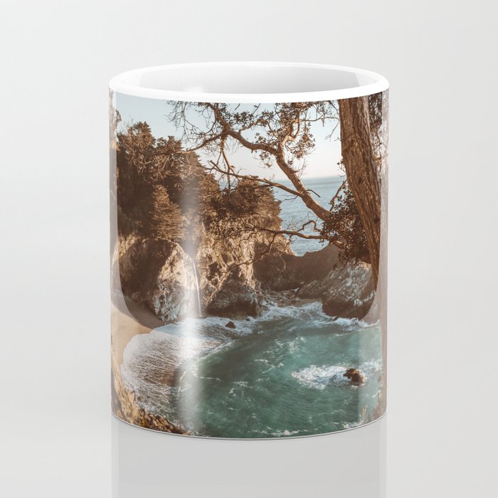 Big Sur Sunset at McWay Falls Coffee Mug Gallery Image 4