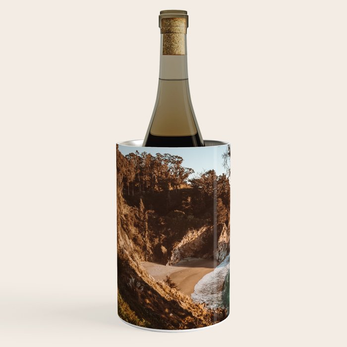 Big Sur Sunset at McWay Falls Wine Chiller Gallery Image 2