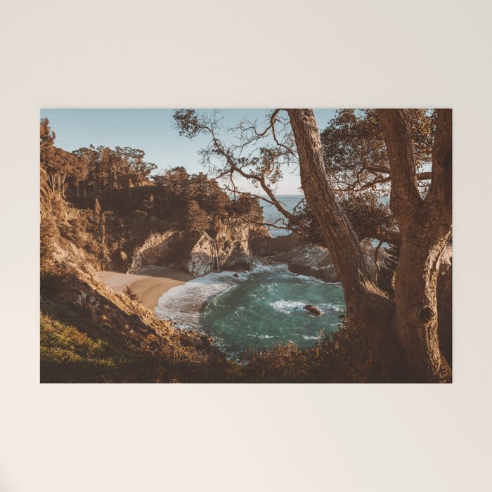 Big Sur Sunset at McWay Falls Welcome Mat Gallery Image 1