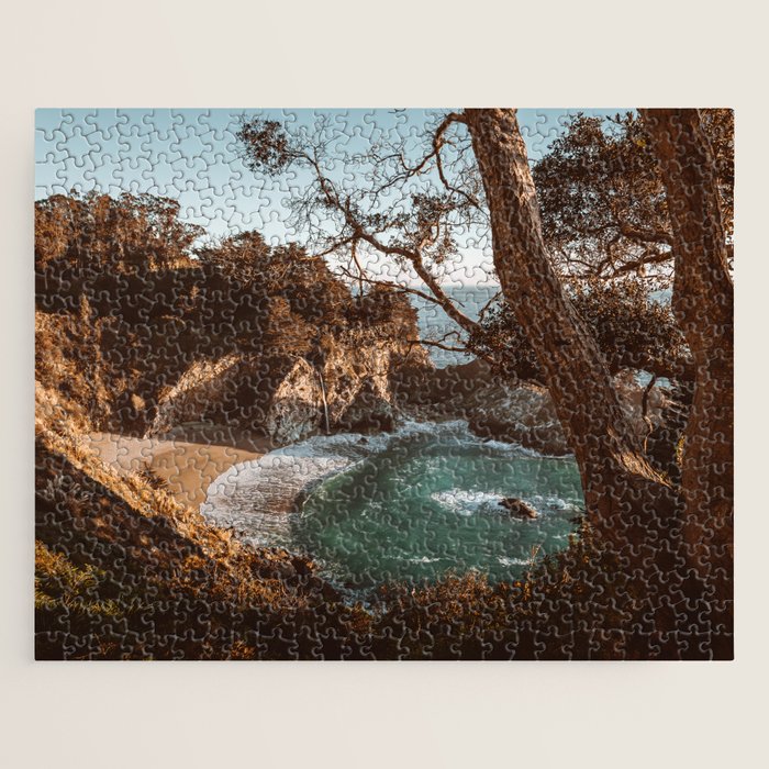 Big Sur Sunset at McWay Falls Jigsaw Puzzle Gallery Image 1