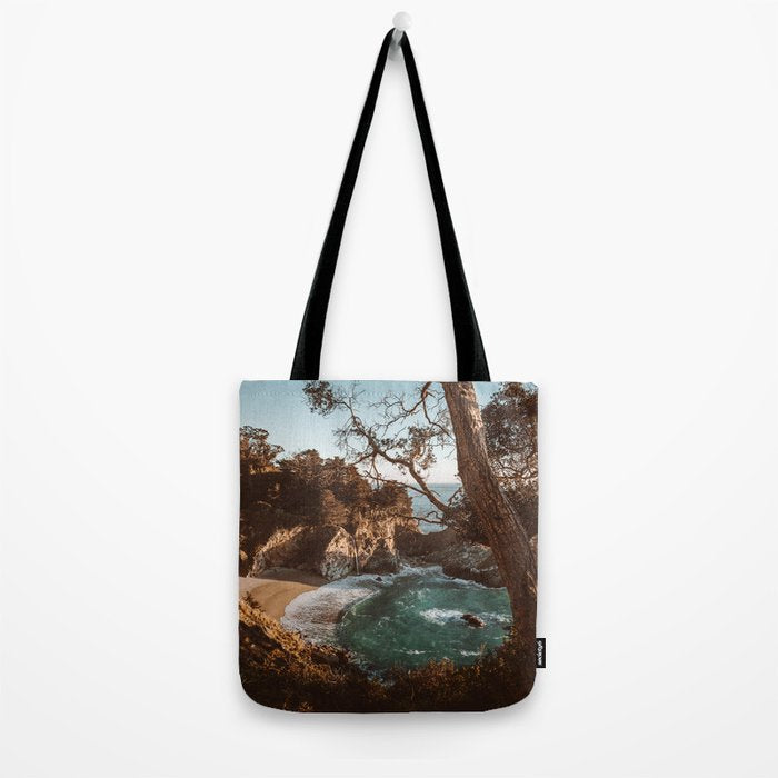 Big Sur Sunset at McWay Falls Tote Bag Gallery Image 2