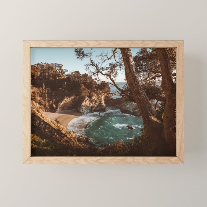 Big Sur Sunset at McWay Falls Mini Art Print Gallery Image 1