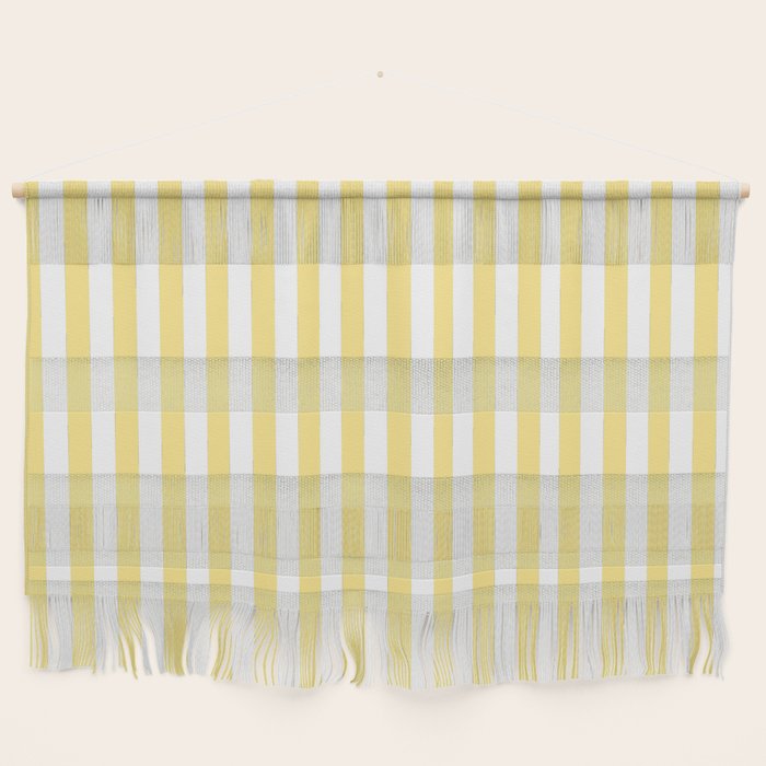 Modern geometrical baby yellow white stripes pattern Wall Hanging Gallery Image 1