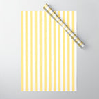 Modern geometrical baby yellow white stripes pattern Wrapping Paper Gallery Image 1