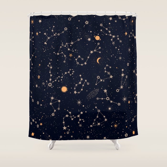 Starry Night IV Shower Curtain Gallery Image 1
