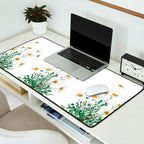 white Margaret daisy watercolor Desk Mat Gallery Image 2