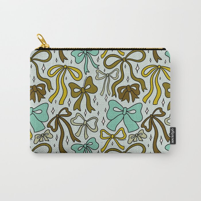 Blue Bow Print Carry All Pouch Gallery Image 1