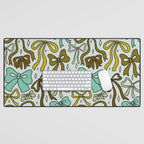 Blue Bow Print Desk Mat Gallery Image 1