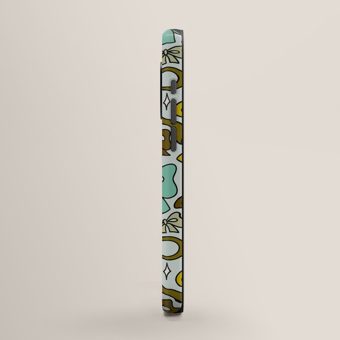 Blue Bow Print iPhone Case Gallery Image 2