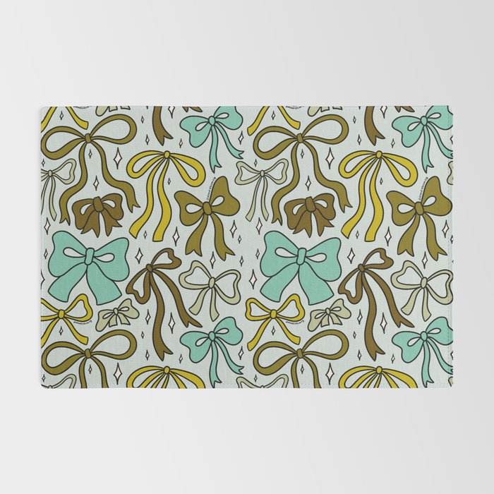 Blue Bow Print Rug Gallery Image 2