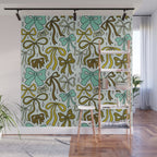 Blue Bow Print Wall Mural Gallery Image 1