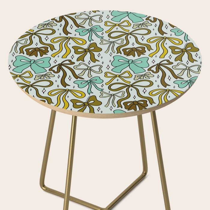 Blue Bow Print Side Table Gallery Image 2