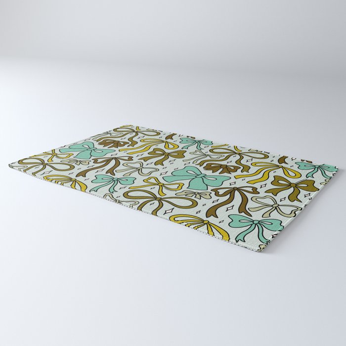 Blue Bow Print Rug Gallery Image 3