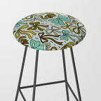 Blue Bow Print Stool Gallery Image 2