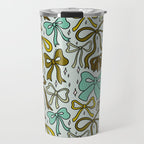 Blue Bow Print Travel Mug Gallery Image 1