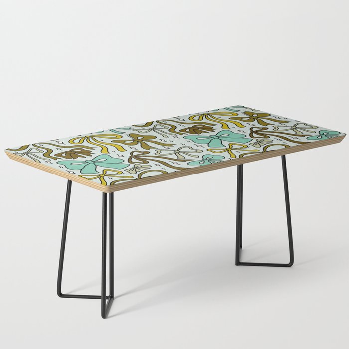 Blue Bow Print Coffee Table Gallery Image 1
