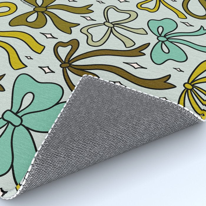 Blue Bow Print Rug Gallery Image 4