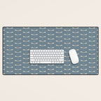Dragonfly Pattern I Blue Desk Mat Gallery Image 1