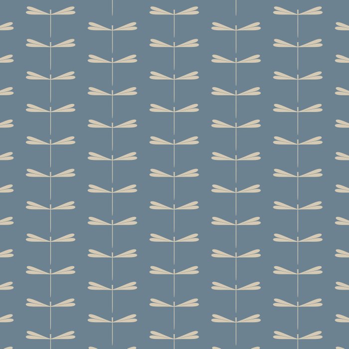 Dragonfly Pattern I Blue Coffee Mug Gallery Image 2