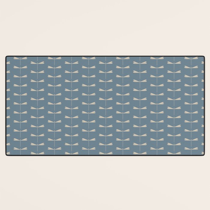 Dragonfly Pattern I Blue Desk Mat Gallery Image 3