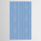 Nautical Blue White Stripes Hand Painted Coastal Pattern Tablecloth Gallery Image 2