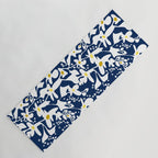 Blue jungle: Organic shapes and flowers Yoga Mat Gallery Image 1