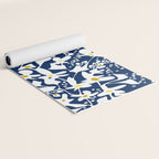 Blue jungle: Organic shapes and flowers Yoga Mat Gallery Image 2