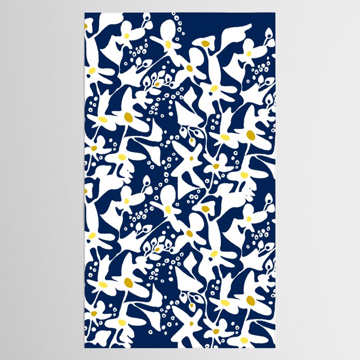 Blue jungle: Organic shapes and flowers Tablecloth Gallery Image 2