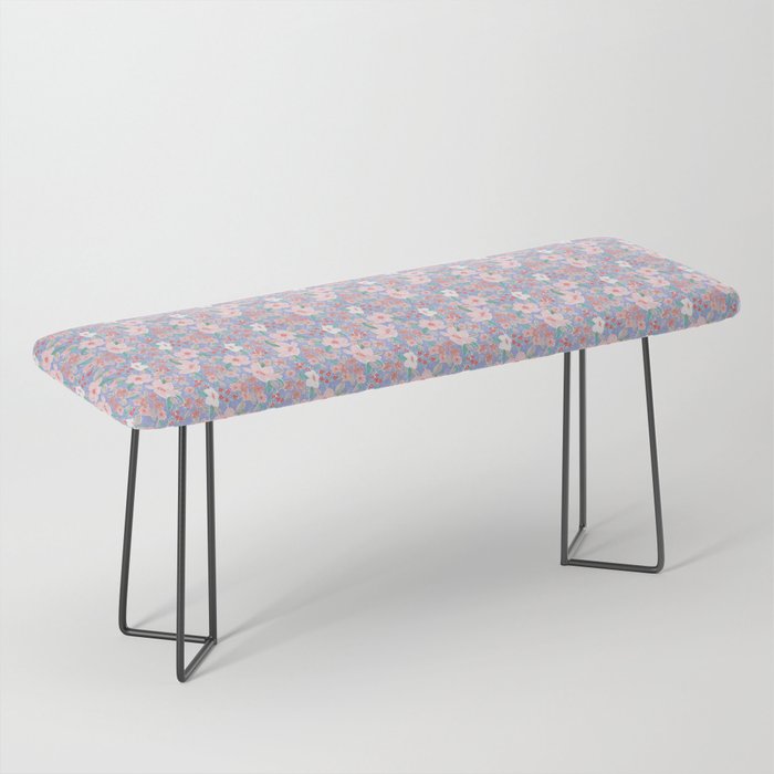 Marker Florals - Blue Coral Bench Gallery Image 1