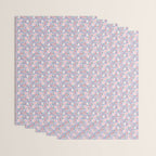Marker Florals - Blue Coral Wrapping Paper Gallery Image 3
