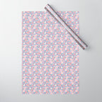 Marker Florals - Blue Coral Wrapping Paper Gallery Image 1