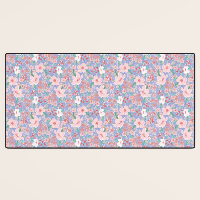 Marker Florals - Blue Coral Desk Mat Gallery Image 3