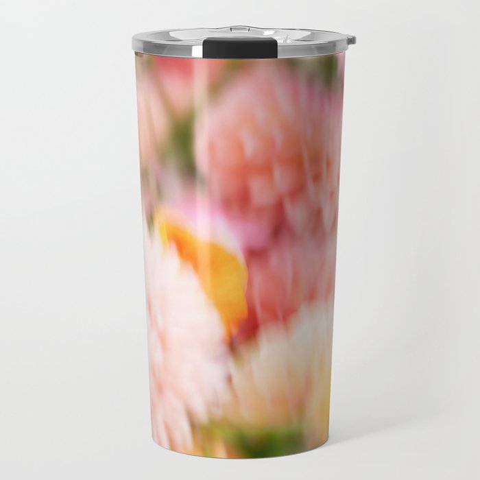 Moving flowers - Abstract Floral Photography | Square Travel Mug Gallery Image 1