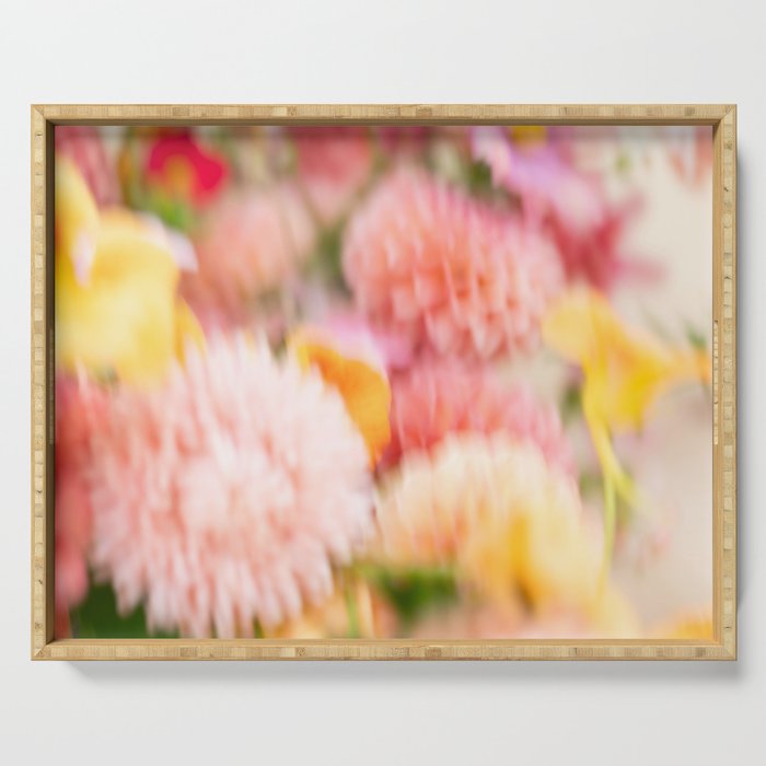 Moving flowers - Abstract Floral Photography | Square Serving Tray Gallery Image 1