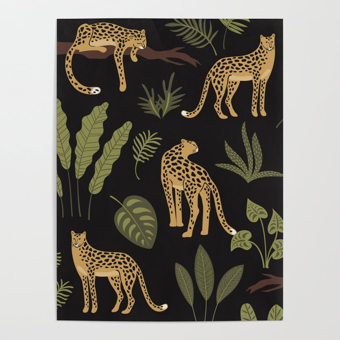 Jungle Night Cheetah Prints Poster Gallery Image 4