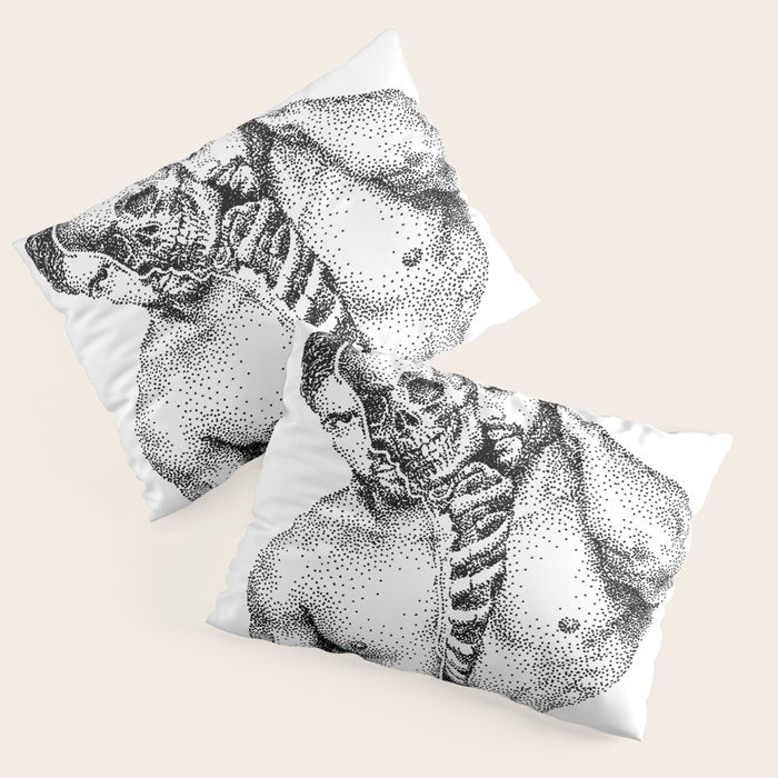 Split Spooky NOODDOOD Pillow Sham Gallery Image 1