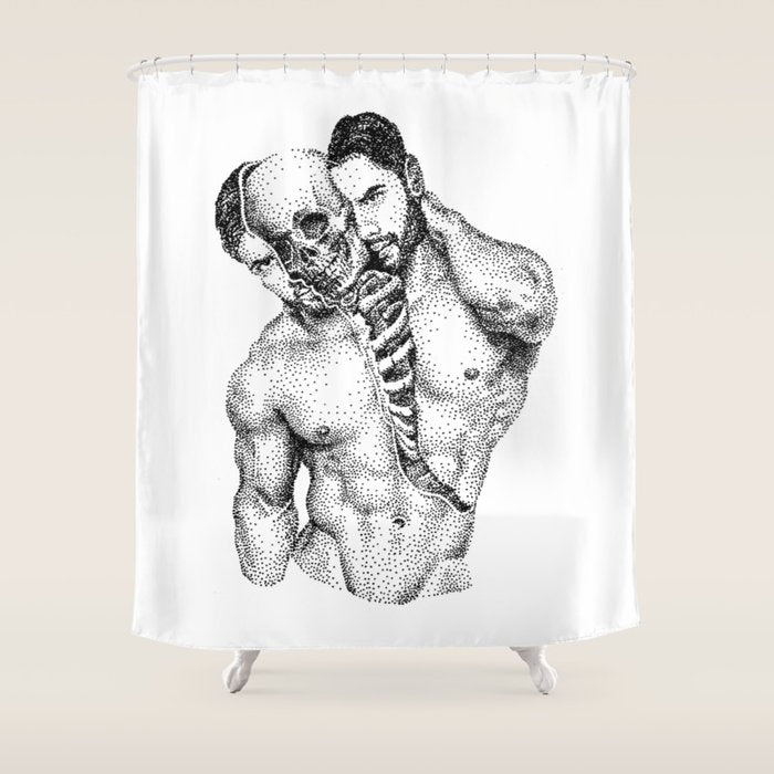 Split Spooky NOODDOOD Shower Curtain Gallery Image 1