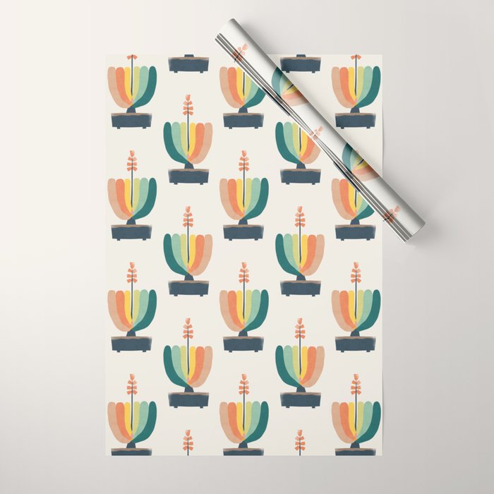 Whimsical aloe plicatilis succulent plant Wrapping Paper Gallery Image 1