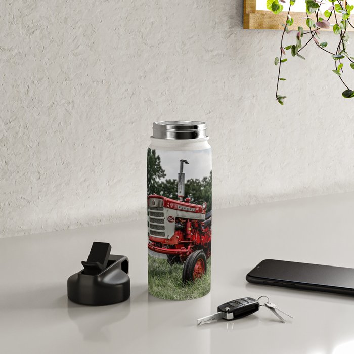 International Harvester Farmall 240 Red Tractor McCormick Deering Water Bottle Gallery Image 4
