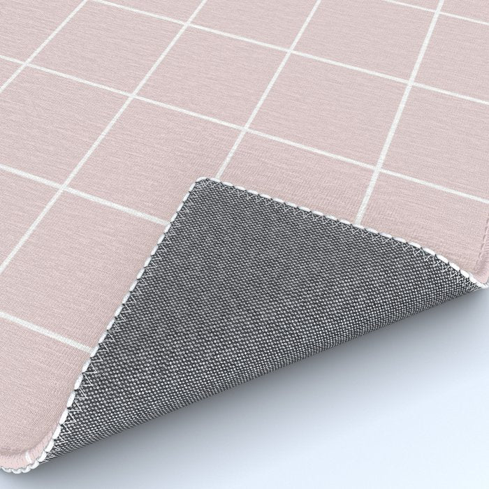Grid (Light Pink) Rug Gallery Image 4