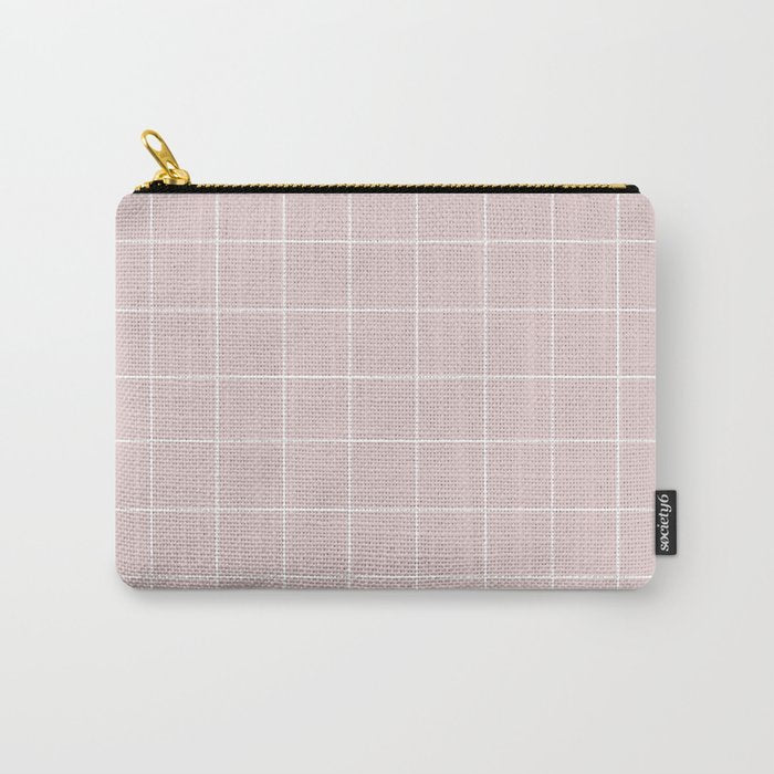 Grid (Light Pink) Carry All Pouch Gallery Image 1